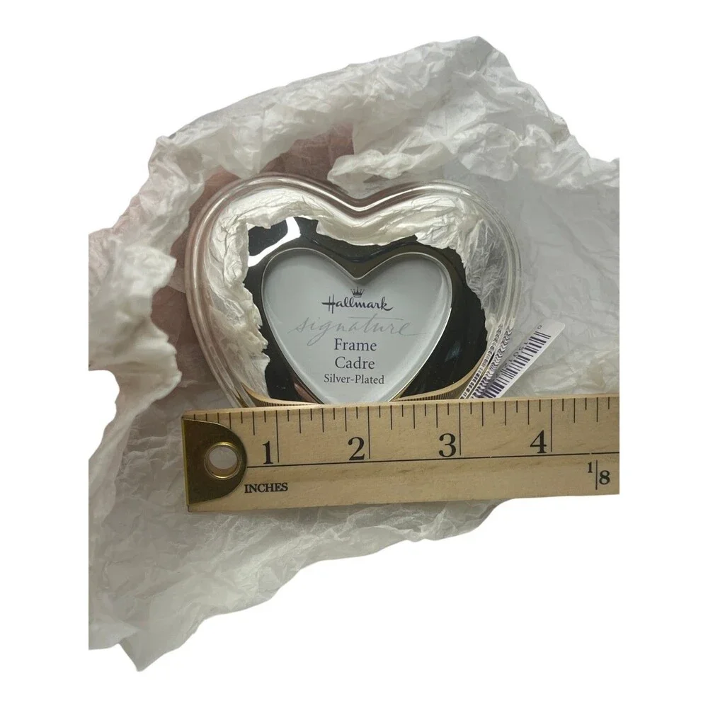 New Hallmark Signature Frame Cadre Mini Heart Silver Plated Anniversary Love